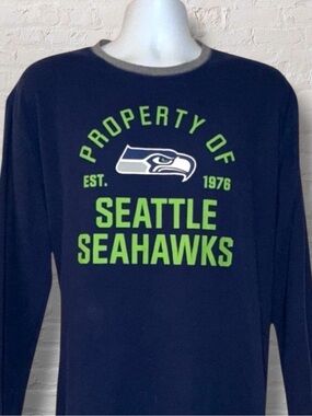 NFL Pro Line Seattle Seahawks Thermal Long Sleeve Henley Men’s Size - XXL